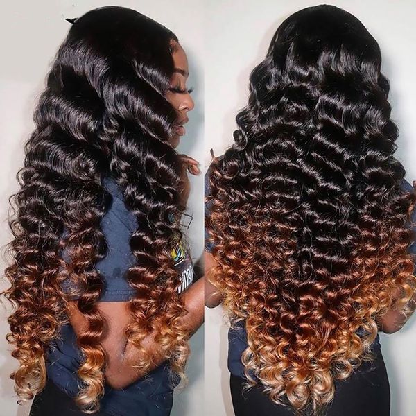 250%density ombre brown blonde 360 lace frontal wig pre plucked loose deep wave hd front wig full natural 1b 4 30 13x4 glueless, Black;brown
250%density ombre brown blonde 360 lace frontal wig pre plucked loose deep wave hd front wig full natural 1b 4 30 13x4 glueless, Black;brown