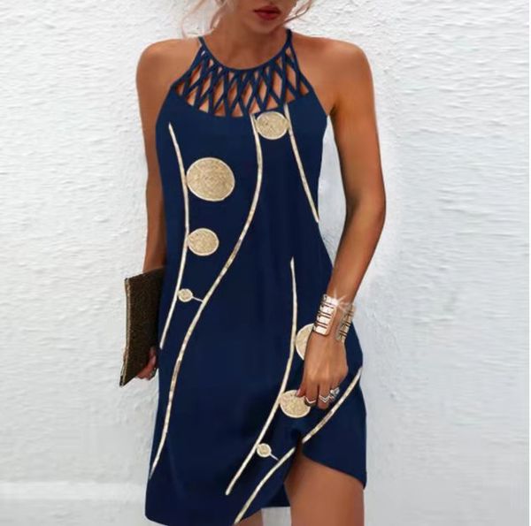 dress europe and the united states spring and summer new amazon national wind flower net with sleeveless casual dress women dark blue dress, Black;gray
dress europe and the united states spring and summer new amazon national wind flower net with sleeveless casual dress women dark blue dress, Black;gray