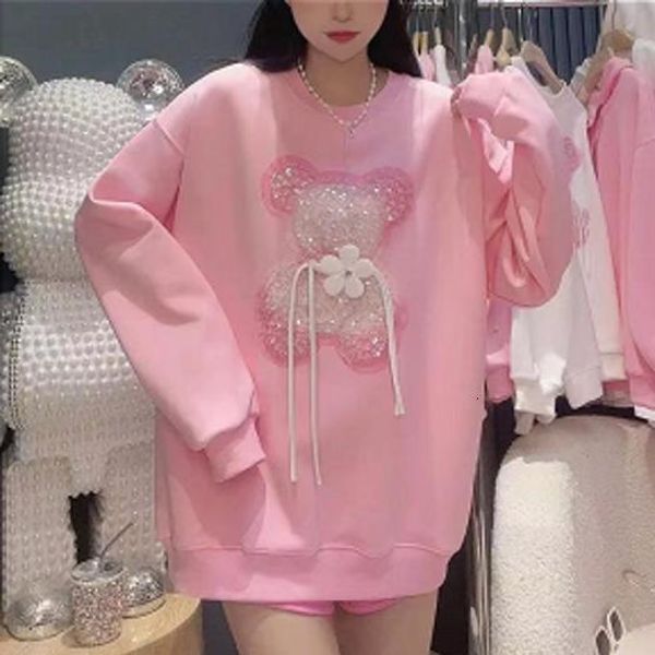 womens hoodies sweatshirts loose midlength sweater summer heavy industry bear sequins diamond fashion trendy 230224, Black
womens hoodies sweatshirts loose midlength sweater summer heavy industry bear sequins diamond fashion trendy 230224, Black