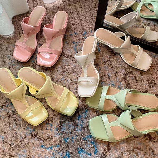 summer cat heel slippers brand triangle label one word with candy color leather flip-flops women new square head middle heel peeptoe casual, Black
summer cat heel slippers brand triangle label one word with candy color leather flip-flops women new square head middle heel peeptoe casual, Black