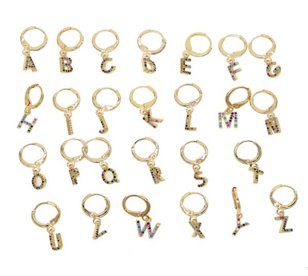 26 initial dangle earring colorful cz paved alphabet charms simple customize name letter jewelry2543938, Silver
26 initial dangle earring colorful cz paved alphabet charms simple customize name letter jewelry2543938, Silver