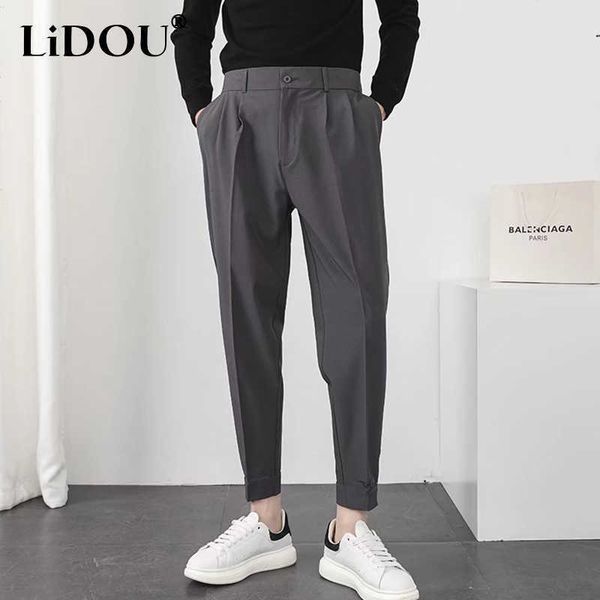 men's pants autumn winter new solid color fashion korean casual pants men slim pleated tapered male blazer trousers elastic waist stree, Black
men's pants autumn winter new solid color fashion korean casual pants men slim pleated tapered male blazer trousers elastic waist stree, Black