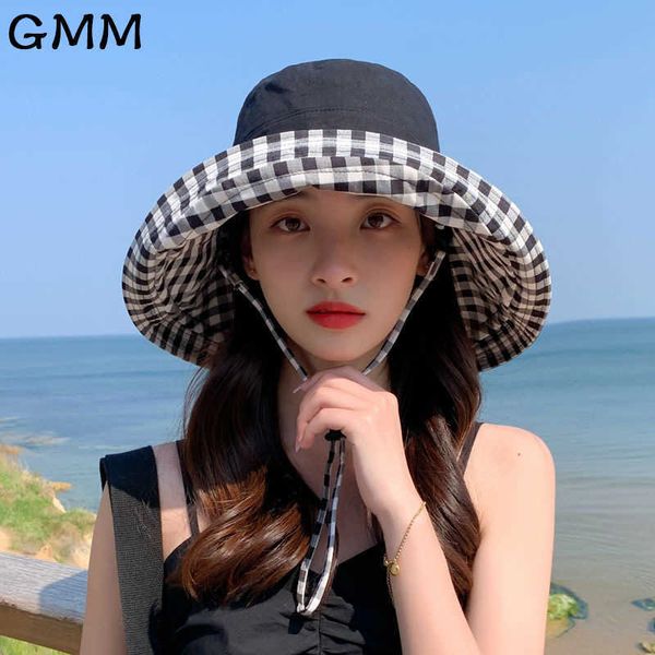 wide brim hats women summer double-sided plaid cotton linen bucket hats floppy sun hat wide brim anti-uv beach caps panama female sunscreen, Blue;gray
wide brim hats women summer double-sided plaid cotton linen bucket hats floppy sun hat wide brim anti-uv beach caps panama female sunscreen, Blue;gray