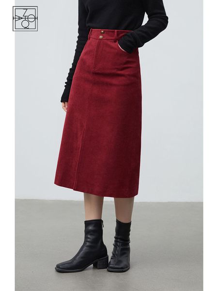 skirts ziqiao vintage red high waist straight for women autumn winter korean version elegant corduroy slit 230225, Black
skirts ziqiao vintage red high waist straight for women autumn winter korean version elegant corduroy slit 230225, Black