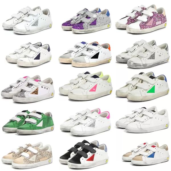 2023 white italy kids size childrens casual shoes classic doold dirty golden glitter hook loop sneakers leather super star shoe metal letter, Black
2023 white italy kids size childrens casual shoes classic doold dirty golden glitter hook loop sneakers leather super star shoe metal letter, Black