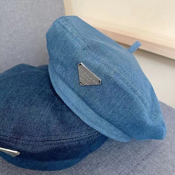 design of all-in-one beret cowboy material fashion painter hat outdoor windproof sunscreen age reduction riding hat travel smust, Blue;gray
design of all-in-one beret cowboy material fashion painter hat outdoor windproof sunscreen age reduction riding hat travel smust, Blue;gray