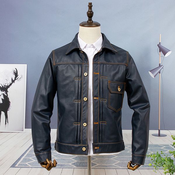 men's jackets .sales.us classic casual 506 style natural leather coat.men quality denim cowhide jacket.slim korean leather cloth 230225, Black;brown
men's jackets .sales.us classic casual 506 style natural leather coat.men quality denim cowhide jacket.slim korean leather cloth 230225, Black;brown