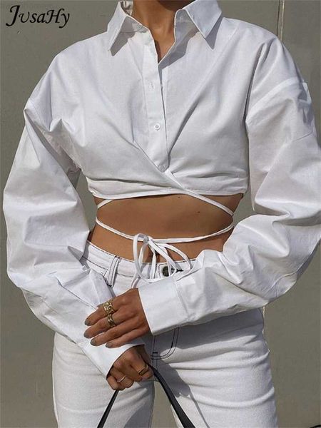 jusahy y2k bandage shirt for women autumn harajuku style long sleeves office lady clothing solid casual wild streetwear 0225, White
jusahy y2k bandage shirt for women autumn harajuku style long sleeves office lady clothing solid casual wild streetwear 0225, White