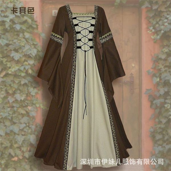 ethnic attire europe and the united states square collar horn sleeve long dress goth vintage women's medieval court robe large size lon, Red
ethnic attire europe and the united states square collar horn sleeve long dress goth vintage women's medieval court robe large size lon, Red