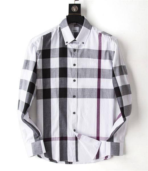 2023 designer men's casual plaid shirt luxury style stitching colorful classic business t-shirt button lapel slim fit quality shirt sum, White;black
2023 designer men's casual plaid shirt luxury style stitching colorful classic business t-shirt button lapel slim fit quality shirt sum, White;black