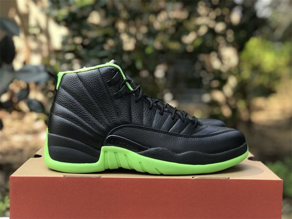 12 black neon green basketball shoes real true carbon outdoor sneakers sports with original box, Red;white
12 black neon green basketball shoes real true carbon outdoor sneakers sports with original box, Red;white