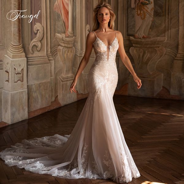 party dresses traugel backless sweetheart lace mermaid wedding dress exquisite spaghetti straps appliques beaded court train bridal gown 230, White;black
party dresses traugel backless sweetheart lace mermaid wedding dress exquisite spaghetti straps appliques beaded court train bridal gown 230, White;black