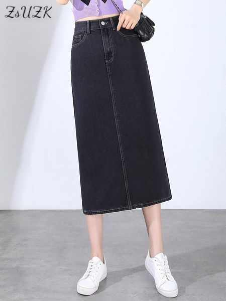 skirts zuzk women korea fashion solid denim pencil with pockets spring high waist wrap hip office lady 230225, Black
skirts zuzk women korea fashion solid denim pencil with pockets spring high waist wrap hip office lady 230225, Black