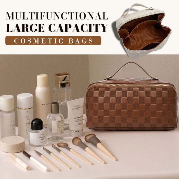 bag organizer large capacity stylish leather cosmetic women portable travel wash waterproof makeup storage pouch beauty case 230224, Blue;pink
bag organizer large capacity stylish leather cosmetic women portable travel wash waterproof makeup storage pouch beauty case 230224, Blue;pink