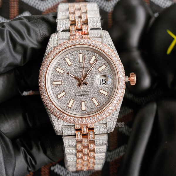 automatic mechanical mens watch rose gold dial mens automatic watches stainless steel 41mm life waterproof luxury wristwatches moissanite mo, Slivery;brown
automatic mechanical mens watch rose gold dial mens automatic watches stainless steel 41mm life waterproof luxury wristwatches moissanite mo, Slivery;brown