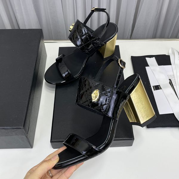 womens chunky heels high 8cm sandals patent leather women slippers metal buckle party banquet dress shoes ballet mule retro platform rubber, Black
womens chunky heels high 8cm sandals patent leather women slippers metal buckle party banquet dress shoes ballet mule retro platform rubber, Black
