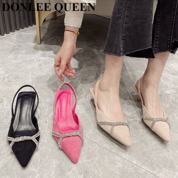 sandals 2023 arrival low heel pointed toe slingback pumps elegant bling mule brand sandal party muje 230224, Black
sandals 2023 arrival low heel pointed toe slingback pumps elegant bling mule brand sandal party muje 230224, Black