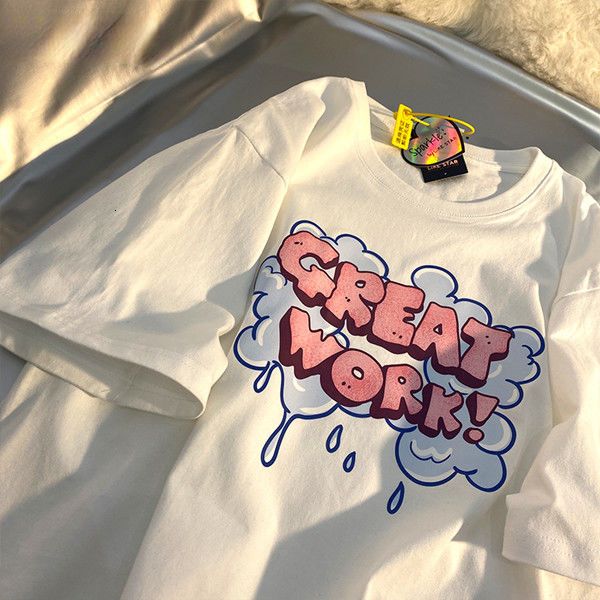 women's tshirt sweet cool japan loose and versatile korean version of short sleeve tshirt women instagram trend kawaii clothing 230225, White
women's tshirt sweet cool japan loose and versatile korean version of short sleeve tshirt women instagram trend kawaii clothing 230225, White
