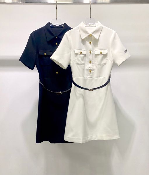 the new dress is decorated with gold buckle belt, with fashionable design, Black;gray
the new dress is decorated with gold buckle belt, with fashionable design, Black;gray