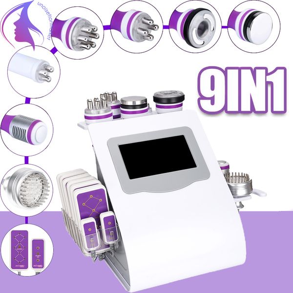 Image of NEW Brand 9 In 1 Unoisetion Cavitation Radio Frequency Vacuum Photon Lipo Laser Body Slimming Fat Removal Beauty Machine