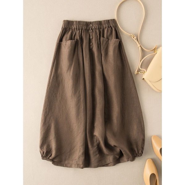 skirt's summer solid color retro literary temperament highwaisted thin midi skirt 230225, Black
skirt's summer solid color retro literary temperament highwaisted thin midi skirt 230225, Black