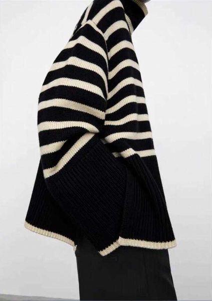 women s new toteme sweater stripe high necked pullover women's sweaters0tss8rry8rry, White;black
women s new toteme sweater stripe high necked pullover women's sweaters0tss8rry8rry, White;black