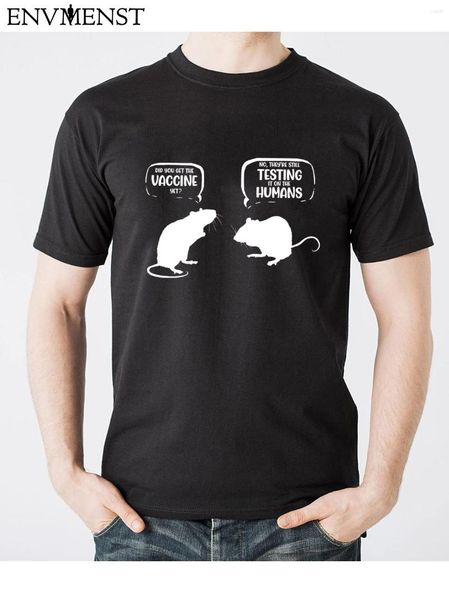 men's t shirts summer mens loose clothes vintage short sleeve fashion lab rats vaccine did you get the yet t-shirt men top, White;black
men's t shirts summer mens loose clothes vintage short sleeve fashion lab rats vaccine did you get the yet t-shirt men top, White;black