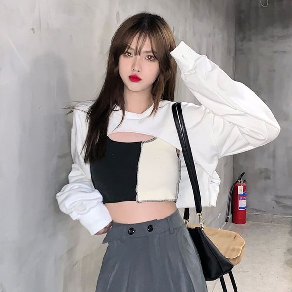 women's hoodies sweatshirts women's sweatshirt casual hoodies crop women o-neck pullover long sleeve irregular short loose solid s, Black
women's hoodies sweatshirts women's sweatshirt casual hoodies crop women o-neck pullover long sleeve irregular short loose solid s, Black