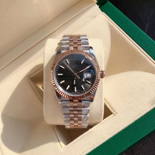 with original box 41mm mans woman luxury watch datejust date president 18k gold diamond dial asia 2813 movement mechanical automatic man, Slivery;brown
with original box 41mm mans woman luxury watch datejust date president 18k gold diamond dial asia 2813 movement mechanical automatic man, Slivery;brown