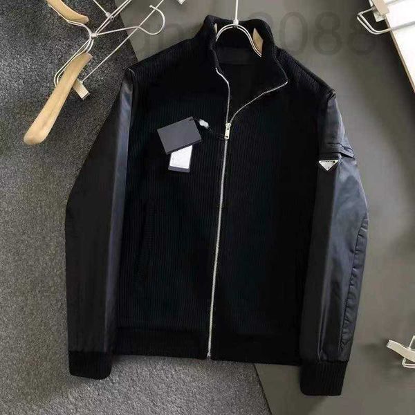 men's jackets designer high version jacket fashion stitching metal triangle cardigan coat winter thickened warm knitted zipper coats bp, Black;brown
men's jackets designer high version jacket fashion stitching metal triangle cardigan coat winter thickened warm knitted zipper coats bp, Black;brown