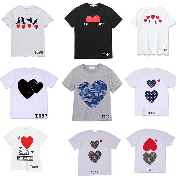men's t-shirts play designer men's t shirts cdg brand small red heart badge casual polo shirt cloths, White;black
men's t-shirts play designer men's t shirts cdg brand small red heart badge casual polo shirt cloths, White;black