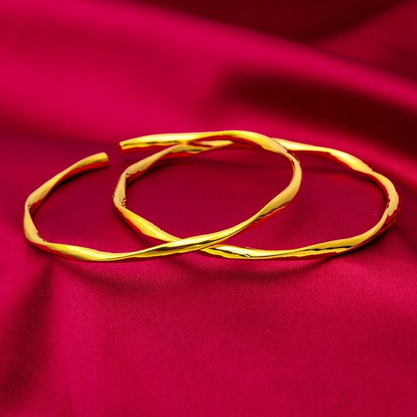 3mm wide women bangle bracelet open/unopen smooth twisted thin solid 18k yellow gold filled classic fashion jewelry gift dia 60mm, Black
3mm wide women bangle bracelet open/unopen smooth twisted thin solid 18k yellow gold filled classic fashion jewelry gift dia 60mm, Black