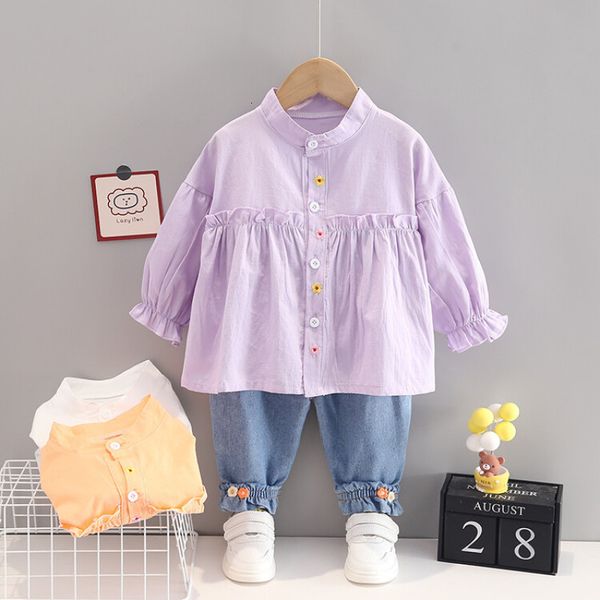 clothing sets 2023 kids girls spring autumn oneck full sleeve blouse elastic waist denim casual jeans 2pcs suits 15y baby set 230225, White
clothing sets 2023 kids girls spring autumn oneck full sleeve blouse elastic waist denim casual jeans 2pcs suits 15y baby set 230225, White