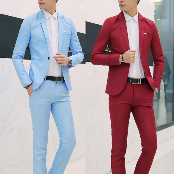 men's suits blazers 2pcs male wedding men suit business fashion solid color lapel button long sleeve slim blazer suit pants wedding sui, White;black
men's suits blazers 2pcs male wedding men suit business fashion solid color lapel button long sleeve slim blazer suit pants wedding sui, White;black