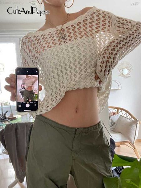 cuteandpsycho vintage loose smock summer fashion all-match casual geometic hollow out outfits y2k see-though knit shirts 0225, White
cuteandpsycho vintage loose smock summer fashion all-match casual geometic hollow out outfits y2k see-though knit shirts 0225, White
