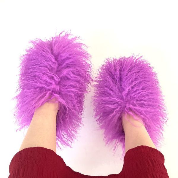 slippers 2023 wholesale luxury real yellow sheep shoe slides mongolian fur for women 230224, Black
slippers 2023 wholesale luxury real yellow sheep shoe slides mongolian fur for women 230224, Black
