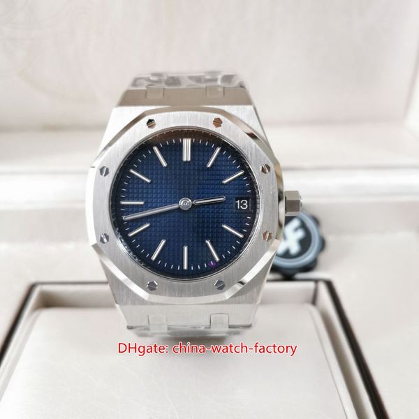 2023 zf factory mens watch super quality 39mm x 8.5mm 15202 50th anniversary extra-thin blue dial 904l steel watches cal.2121 movement autom, Slivery;brown
2023 zf factory mens watch super quality 39mm x 8.5mm 15202 50th anniversary extra-thin blue dial 904l steel watches cal.2121 movement autom, Slivery;brown