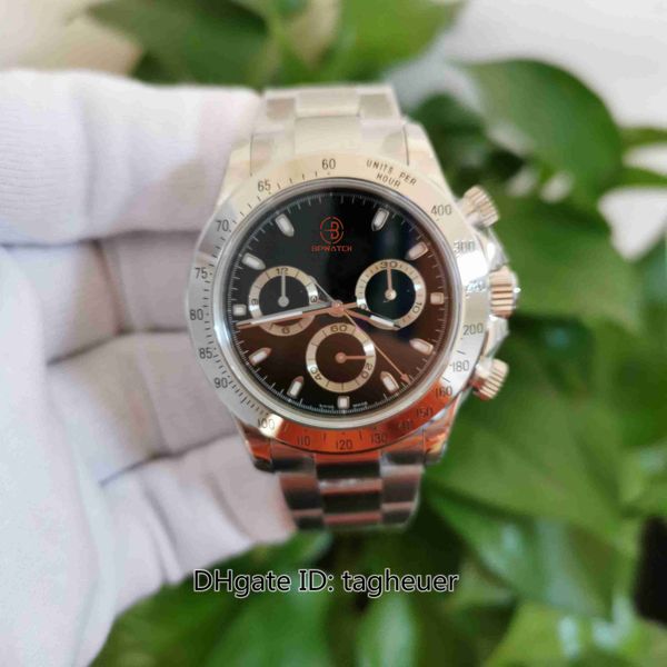 bp factory mens watch 40mm cosmograph 116520-78590 black dial chronograph satch watches cal.7750 4130 movement mechanical automatic men', Slivery;brown
bp factory mens watch 40mm cosmograph 116520-78590 black dial chronograph satch watches cal.7750 4130 movement mechanical automatic men', Slivery;brown