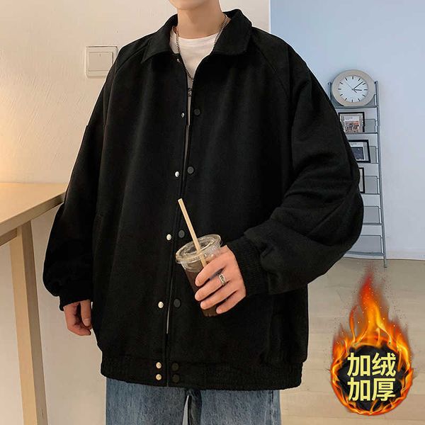 suede winter coat men's spring autumn fashion brand plush upper garment baseball suit pishuai new boys jacket j74mj74m, Black;brown
suede winter coat men's spring autumn fashion brand plush upper garment baseball suit pishuai new boys jacket j74mj74m, Black;brown