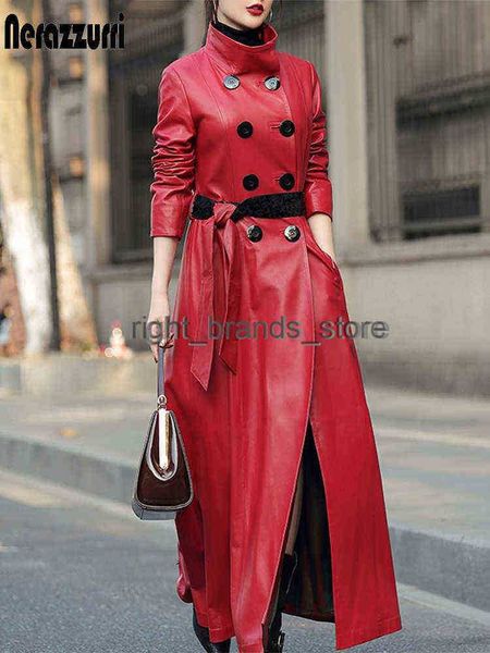 women's leather faux leather nerazzurri autumn maxi skirted leather trench coat for women long sleeve double breasted elegant luxury wo, Black
women's leather faux leather nerazzurri autumn maxi skirted leather trench coat for women long sleeve double breasted elegant luxury wo, Black