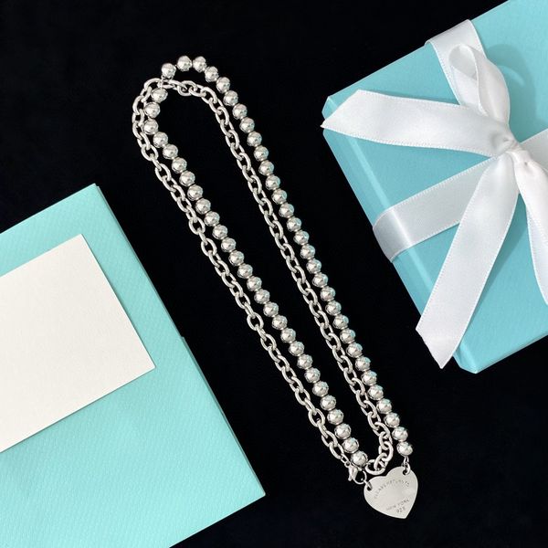 fashion luxury necklace designer hardwear jewelry double-deck chains necklaces for women party platinum jewellery, Silver
fashion luxury necklace designer hardwear jewelry double-deck chains necklaces for women party platinum jewellery, Silver