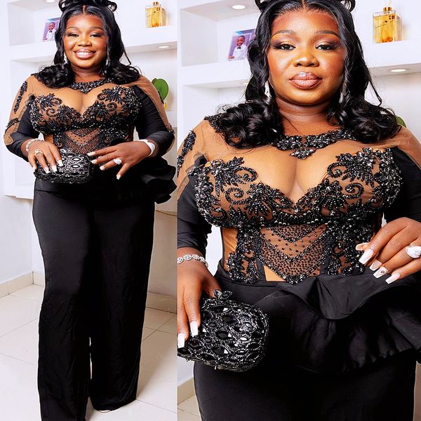 2023 arabic aso ebi black jumpsuits prom dresses lace beaded crystals evening formal party second reception birthday engagement bridesmaid g
2023 arabic aso ebi black jumpsuits prom dresses lace beaded crystals evening formal party second reception birthday engagement bridesmaid g