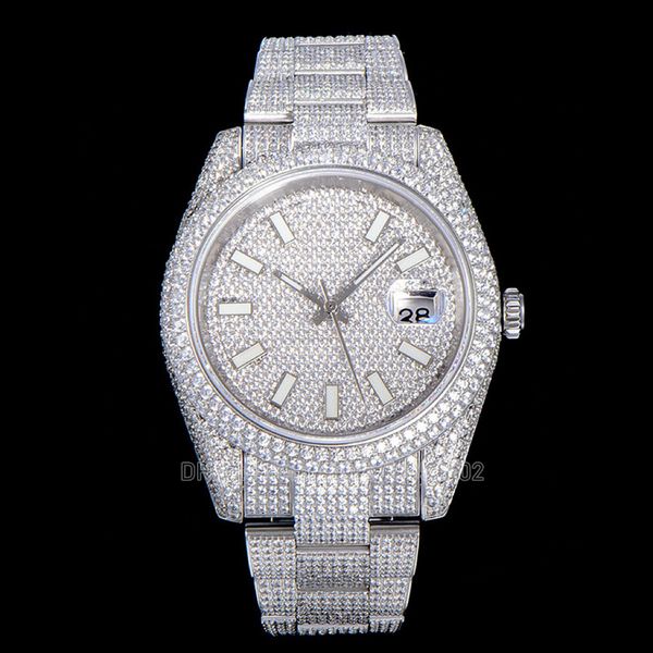 full diamonds watch mens automatic mechanical watches women business wristwatches waterproof 41mm with gray dial oyster steel sapphire brace, Slivery;brown
full diamonds watch mens automatic mechanical watches women business wristwatches waterproof 41mm with gray dial oyster steel sapphire brace, Slivery;brown