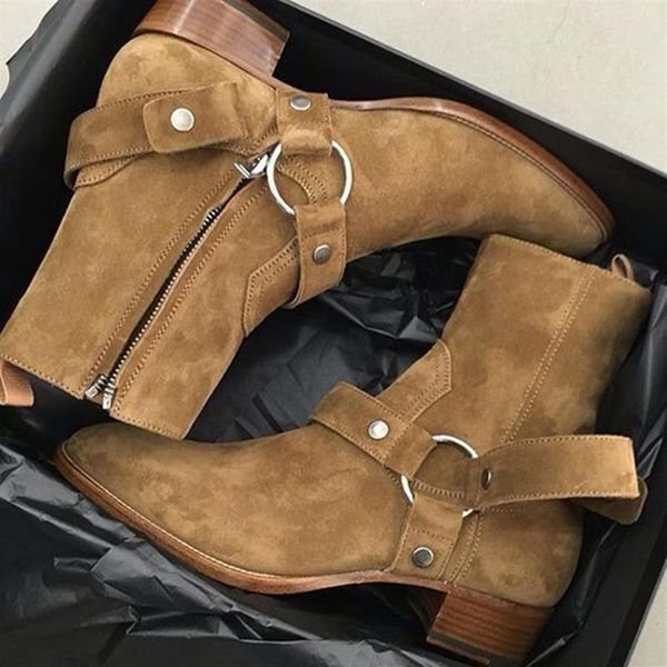 tan black suede leather chains harness men boots stacked heel anke boot side zip men fashion chelse booties men shoes big size eur225a
tan black suede leather chains harness men boots stacked heel anke boot side zip men fashion chelse booties men shoes big size eur225a