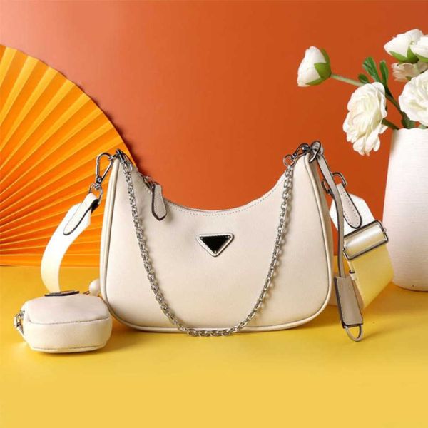 2023 new luxury fashion bag 2-piece set cowhide hobo underarmhigh