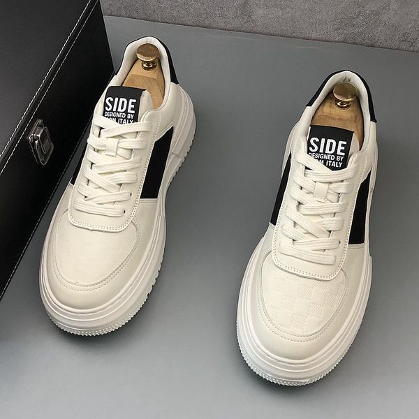 european style wedding dress party shoes spring fashion vulcanized lace up casual sneakers round toe thick bottom business leisure walking l, Black
european style wedding dress party shoes spring fashion vulcanized lace up casual sneakers round toe thick bottom business leisure walking l, Black