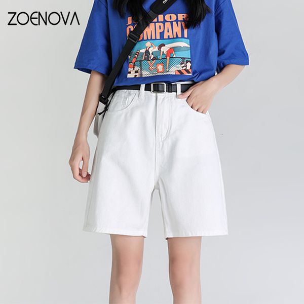 women's shorts zoenova casual white denim women summer korean fashion high waist jeans female vintage belt loose 230224, White;black
women's shorts zoenova casual white denim women summer korean fashion high waist jeans female vintage belt loose 230224, White;black