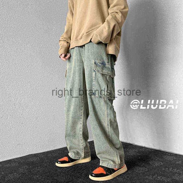 men's jeans baggy wide-leg jeans men fashion multi-pocket cargo jeans men streetwear loose hip-hop jeans mens straight denim pants men, Blue
men's jeans baggy wide-leg jeans men fashion multi-pocket cargo jeans men streetwear loose hip-hop jeans mens straight denim pants men, Blue