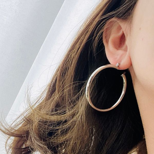 botiega circular big earrings designer studs dangle for woman gold plated 18k official reproductions classic style never fade gift for girlf, Silver
botiega circular big earrings designer studs dangle for woman gold plated 18k official reproductions classic style never fade gift for girlf, Silver