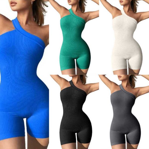 designer 2023 women rompers clothes one-shoulder sleeveless bodysuits slim fitting hip lifting short pants, Black;white
designer 2023 women rompers clothes one-shoulder sleeveless bodysuits slim fitting hip lifting short pants, Black;white